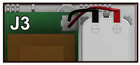 ORATH 2100-LTEGSM4 4G Cellular Gateway - Connect the battery to J3