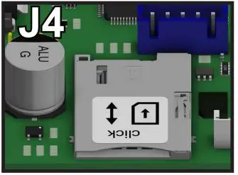ORATH 2100-LTEGSM4 4G Cellular Gateway - Insert SIM card into J4 with the perforated edge first and the gold contact side facing downward