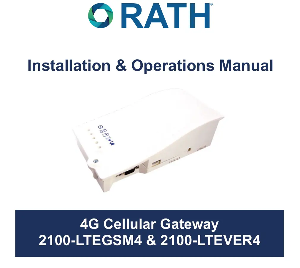 ORATH 2100-LTEGSM4 4G Cellular Gateway Instruction Manual