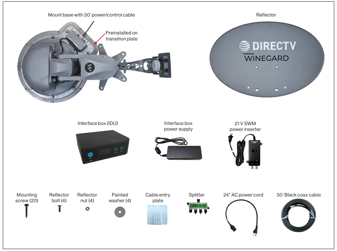 WINEGARD SK2SWM3 Travler Pro Automatic Multi Satellite TV Antenna - Parts