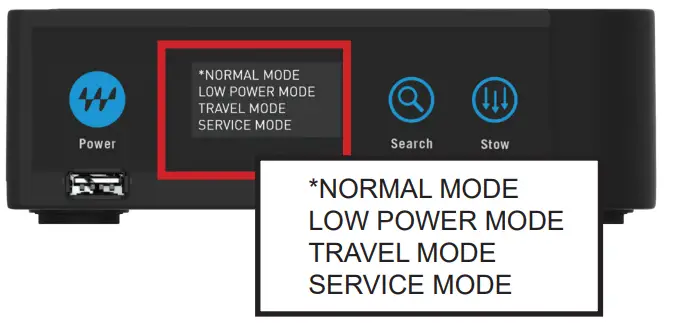 WINEGARD SK2SWM3 Travler Pro Automatic Multi Satellite TV Antenna - SETTINGS MENU