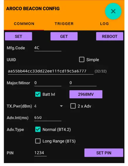 RODSUM WIRELESS Aroco AC-BLE-T110W Wireless Beacon - app4