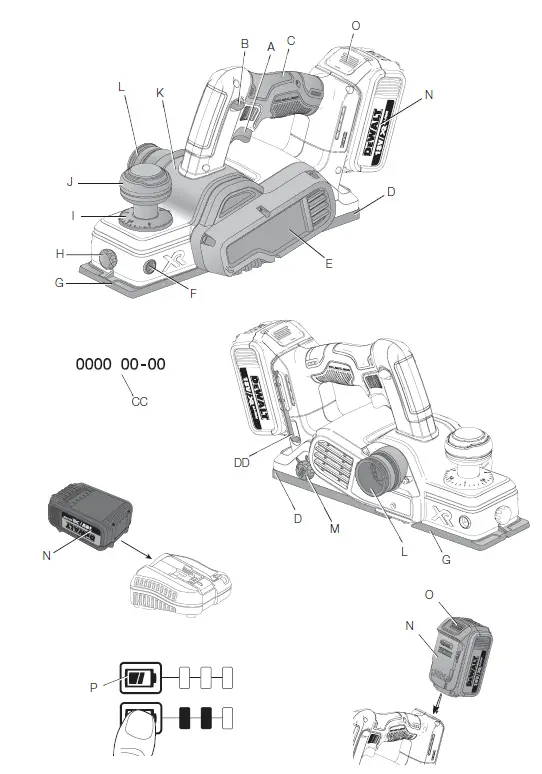DEWALT DCP580 18v XR Cordless Hand Planer-fig1
