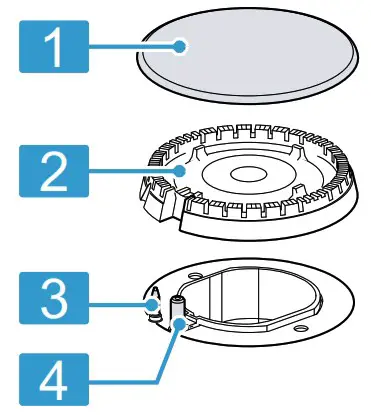 BOSCH NGM5058UC Gas Cooktop - Assembling the burner parts
