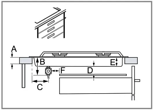 BOSCH NGM5058UC Gas Cooktop -Installation dimensions 4