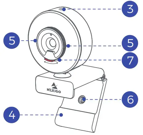 NEXIGO N960E 1080P 60FPS Webcam - PRODUCT OVERVIEW 2