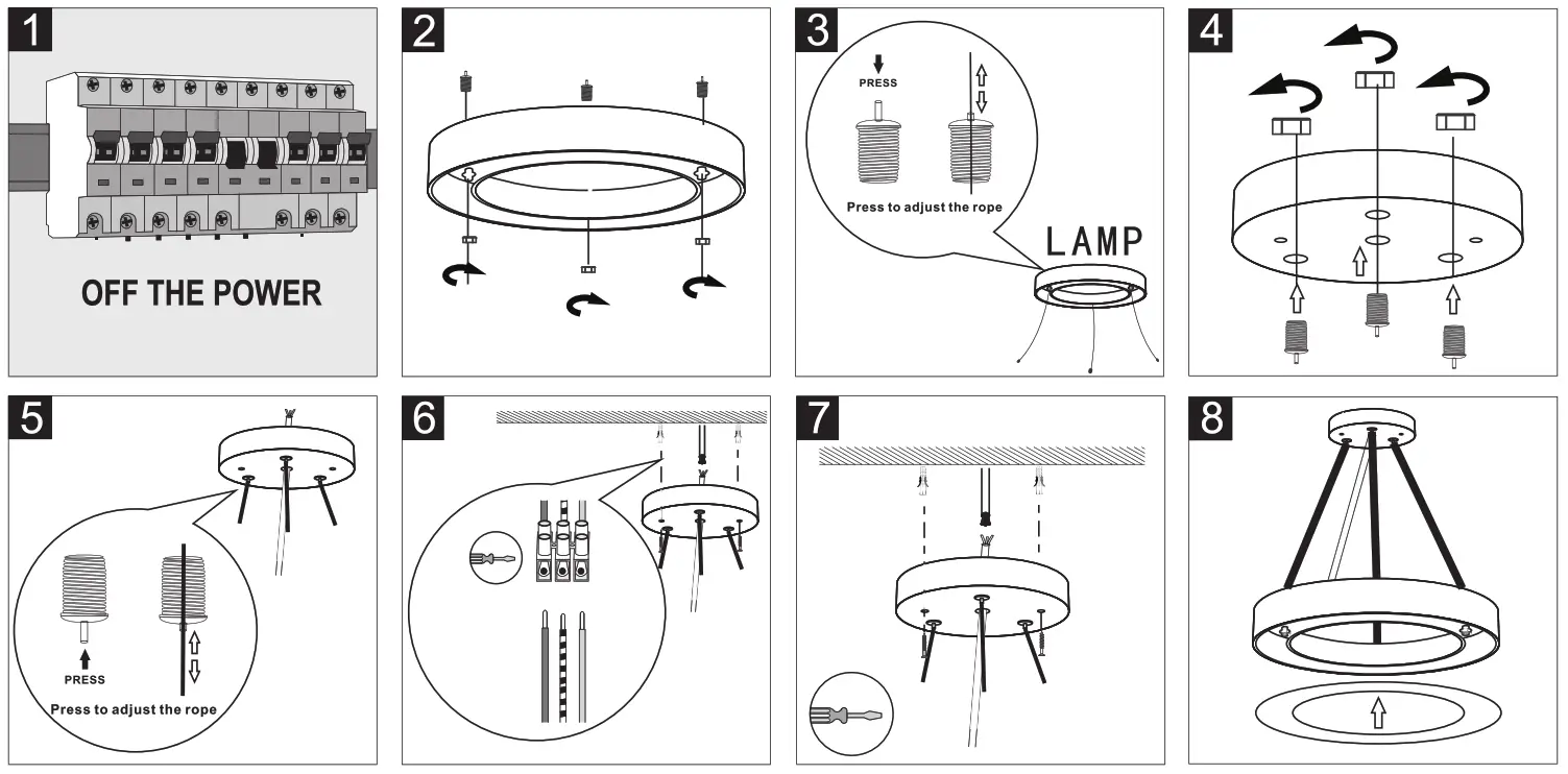 OptonicaLED LED Ceiling Light Round Shape - Fig1