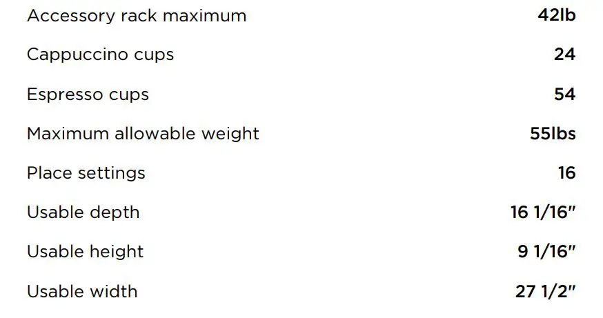 FISHER PAYKEL WB30SDEB1 Warming Drawer - Capacity