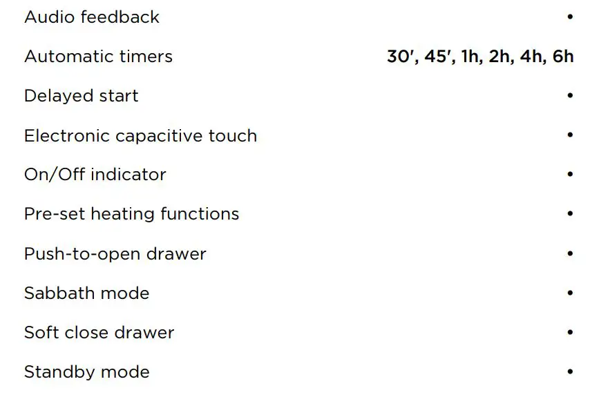 FISHER PAYKEL WB30SDEB1 Warming Drawer - Controls