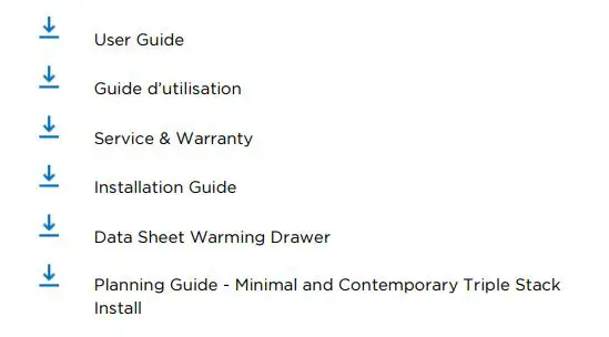 FISHER PAYKEL WB30SDEB1 Warming Drawer - Other product downloads available