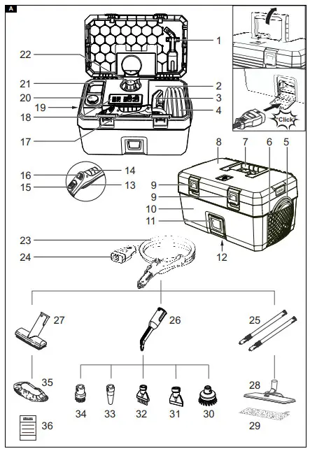 KARCHER 1 092-301 0 SG 4 2 Steam Vacuum Cleaner - Figure