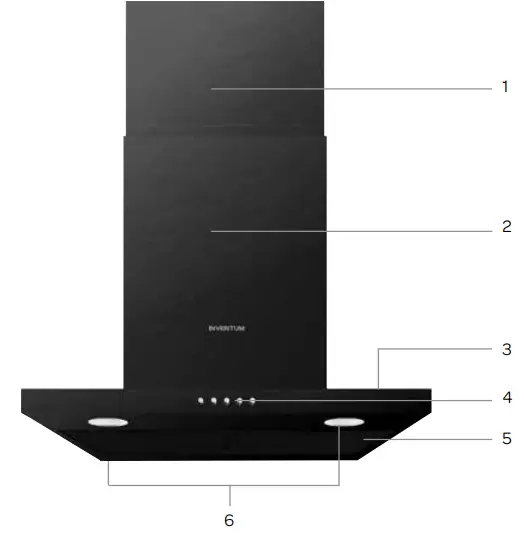 INVENTUM AKB6005ZWA Wall Mount Cooker Hood 1