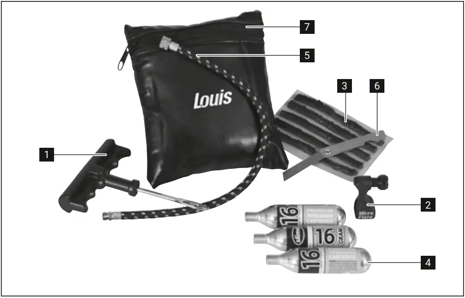Louis TECH 10091800 Tyre Repair Set for Tubeless Tyres