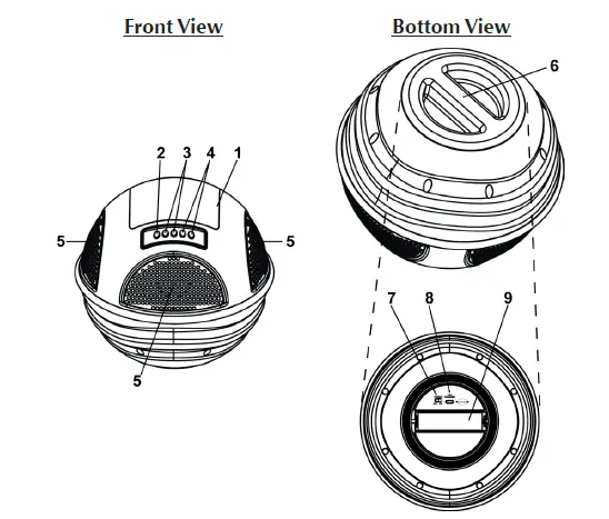 Pyle Portable Waterproof Floating Pool Speaker - Outdoor 1