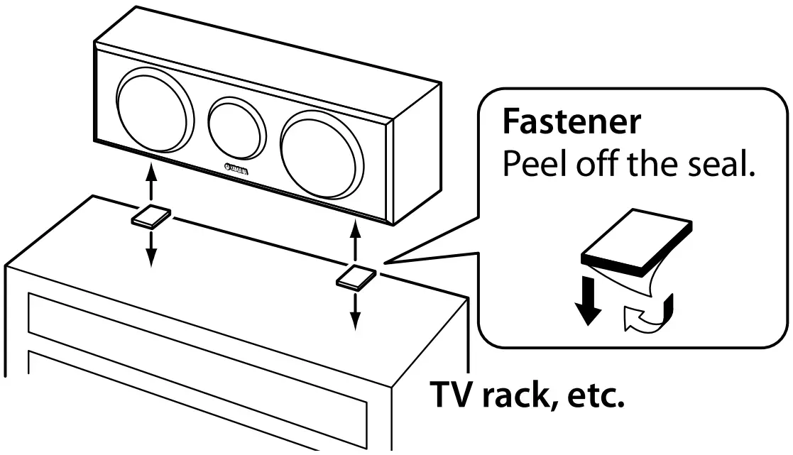 Installing the center speaker 