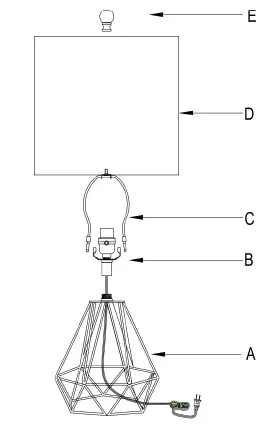 Maxax-T25-5-Inch-Black-Table-Lamp-with-White-Shade-01
