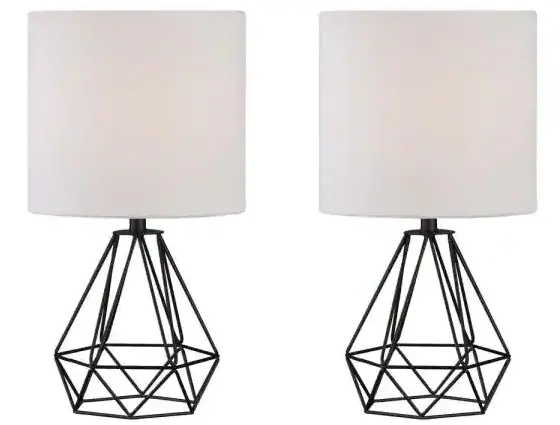 Maxax-T25-5-Inch-Black-Table-Lamp-with-White-Shade-product-image