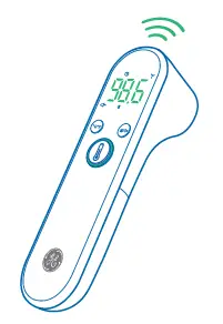 GE Appliances TM4000 Truvitals Smart Non-Touch 2-In-1 Thermometer with Bluetooth 15