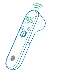 GE Appliances TM4000 Truvitals Smart Non-Touch 2-In-1 Thermometer with Bluetooth 5