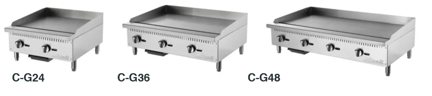 Migali C-G36 36 Inch Gas Countertop Griddle fig (1)