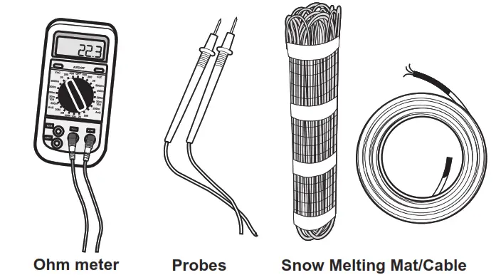 WarmlyYours Ohm Reading Snow Melting Mats and Cables with Meter