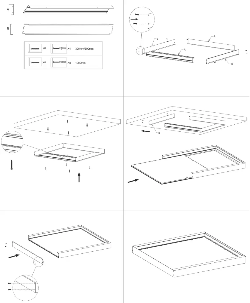 DEKOLIGHT 930664 Surface Mounted Frame - Surface mounted frame