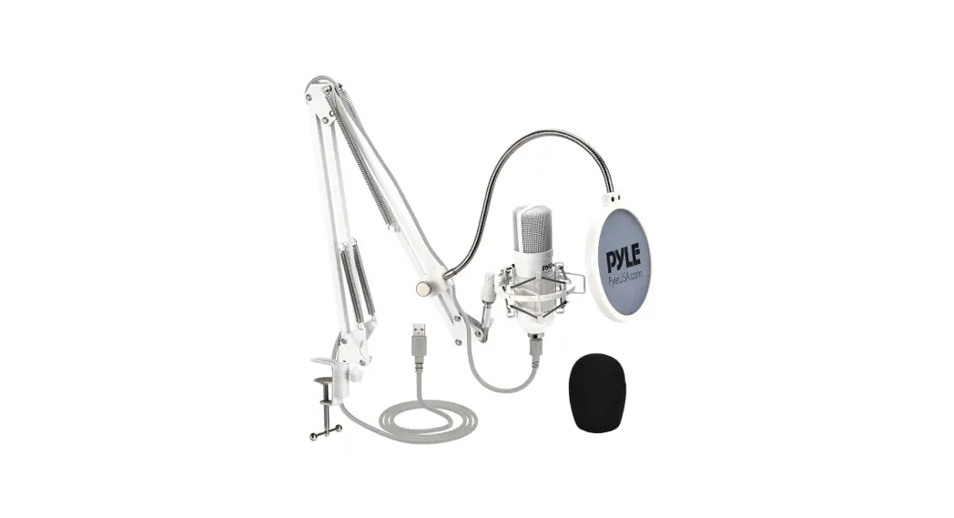 Pyle Pdmikt145wt Professional Usb Podcast Microphone Kit User Guide