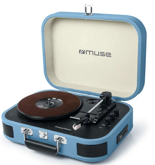 muse MT-201 BVB Turntable Stereo System