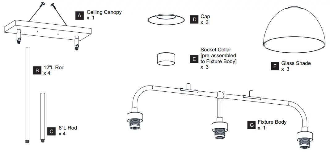 QUOIZEL-HLY336B-Halsey-3-Light-Brushed-Nickel-Linear-Chandelier-FIG-2