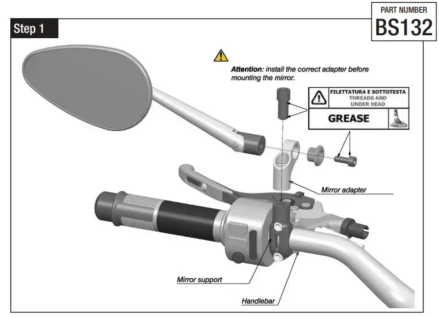 rizoma RS BS132 Radial Rearview Mirror - Figure 5