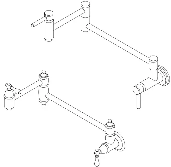 KINGSTON Pot Filler in Polished Brass - cover