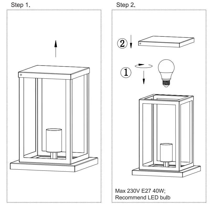 NOVA LIFE Tijuana Table Lamp IP44 - Figure 2