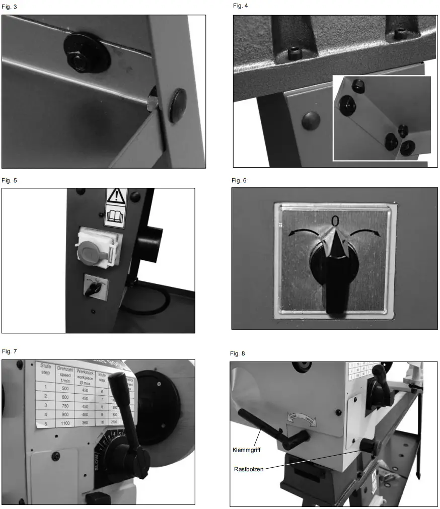 scheppach Lata 5 0 Wood Turning Lathe - FIGURE 3