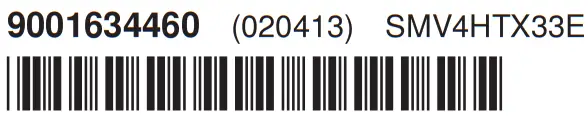 BOSCH SMV4HTX33E Dishwasher - Bar Code