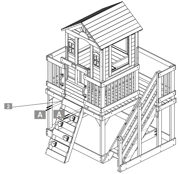 LIFESPAN KIDS LKCH-WAR-YEL Climbing Wall Silverton Cubby House - ASSEMBLY INSTRUCTIONS 5