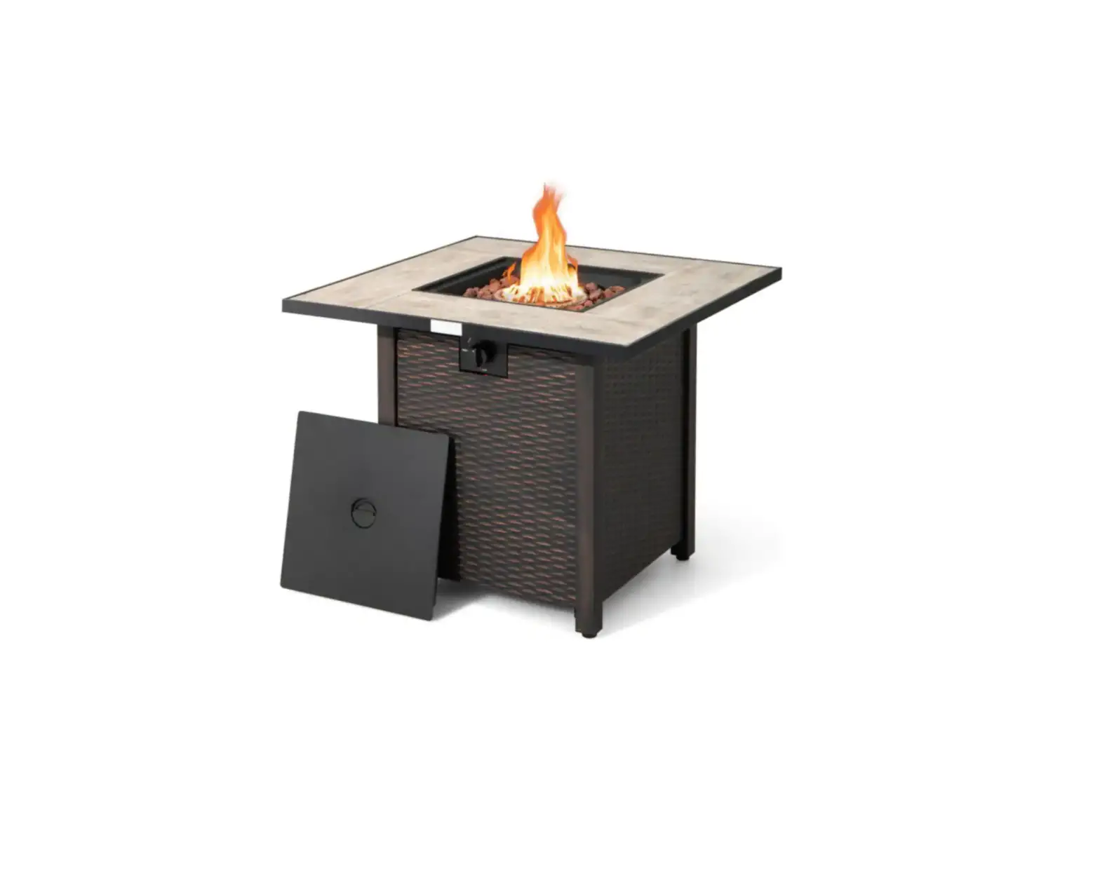 Alpulon Zmwv307 30 Inch Outdoor Square Propane Gas Fire Pit Table User Manual