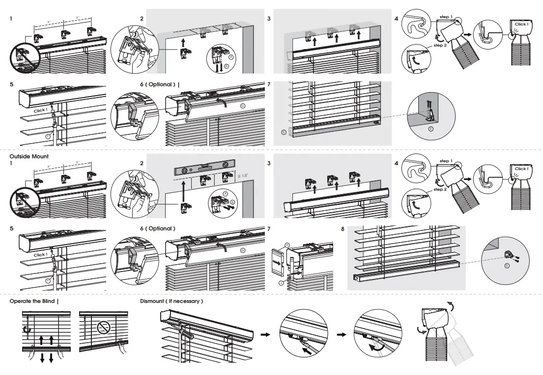 CHICOLOGY PreCut Cordless Room Darkening Faux Wood Blinds - Fig 3