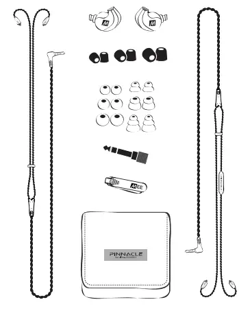 PINNACLE P1 High Fidelity Audiophile In Ear Headphones - Fig