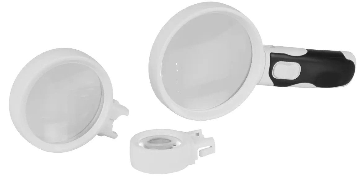 DURATECH QM-3519 LED Handheld Magnifyer with Three Lens - PRODUCT DIAGRAM