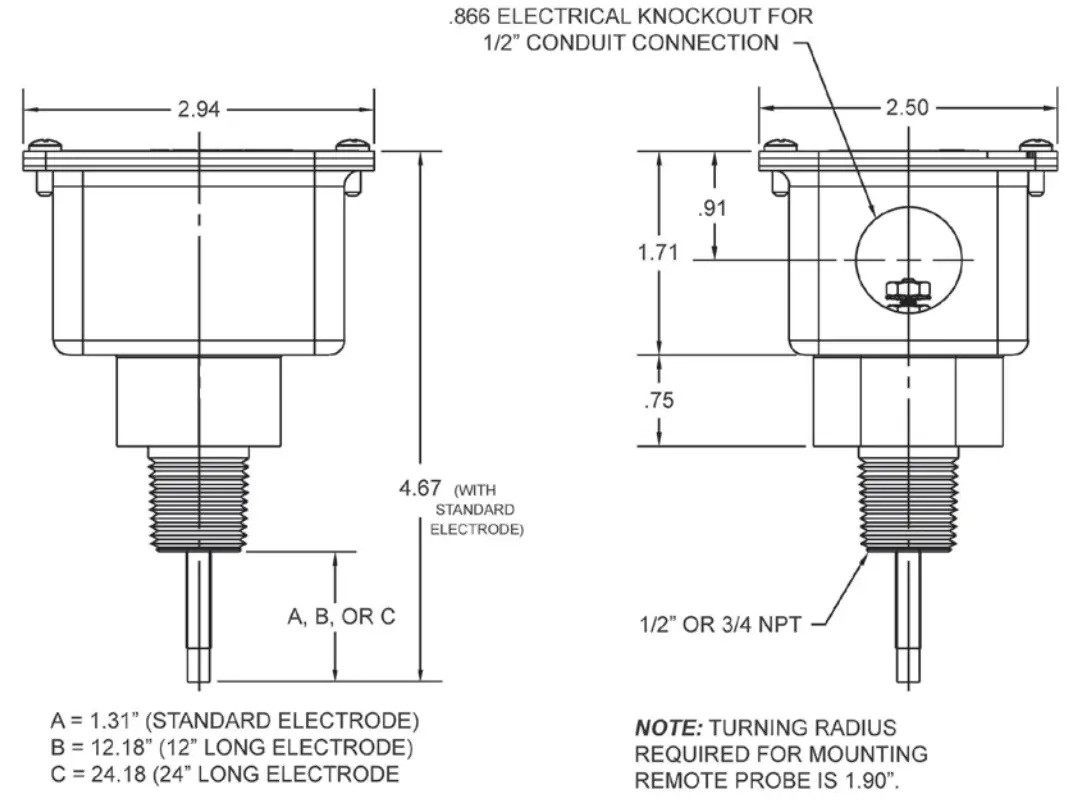 Taco Comfort LFA1203S-1 Low Water Cutoff - fig 2