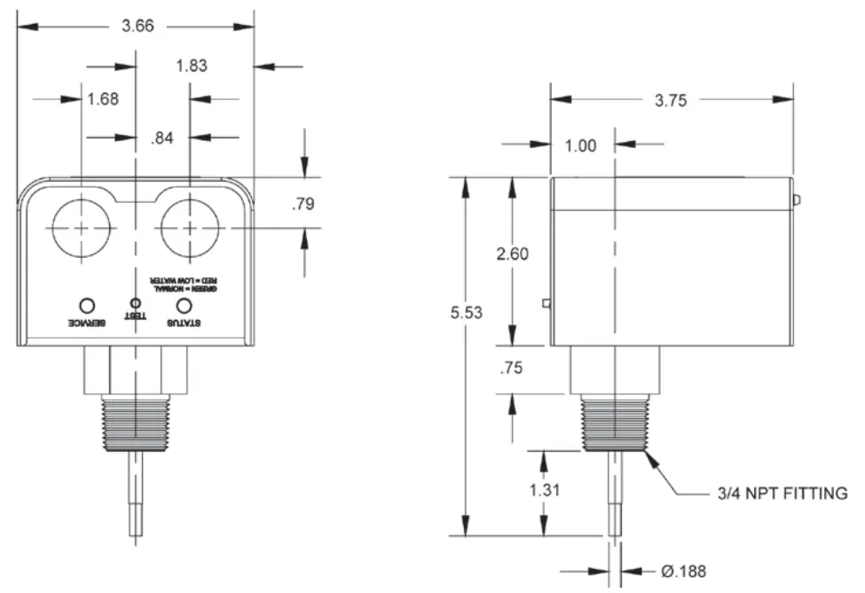 Taco Comfort LFA1203S-1 Low Water Cutoff - fig