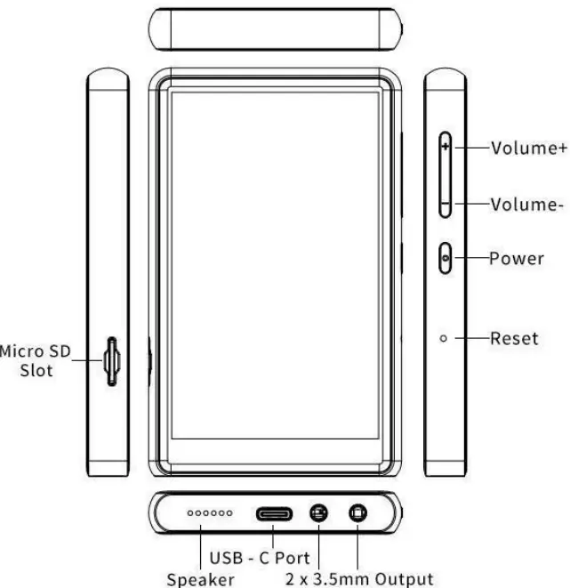 LUORAN M4 Pro MP3 Player with Bluetooth & WiFi-fig2