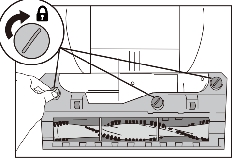 Eureka NEU610 series PowerSpeed Multi-Surface Upright Bagless Vacuum Cleaner - close bottom plate
