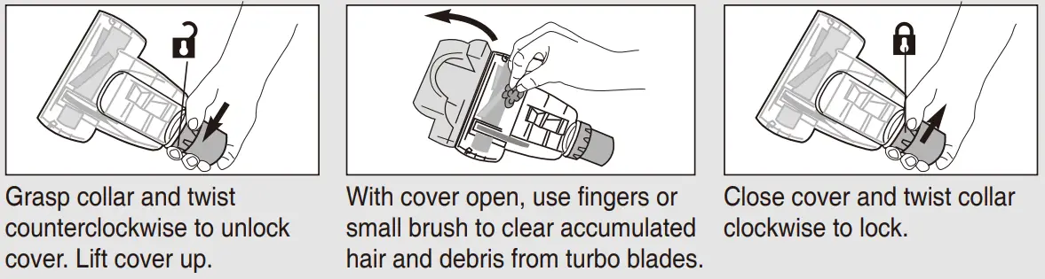 Eureka NEU610 series PowerSpeed Multi-Surface Upright Bagless Vacuum Cleaner - turbo brush