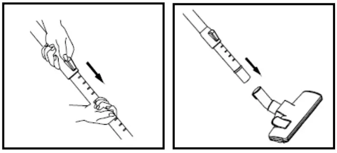 vytronix HSV3 Corded Stick Vacuum Cleaner - pushing the locking