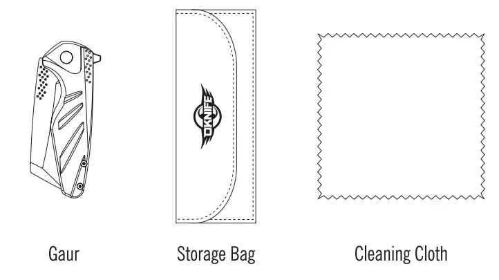 OKINIFE Gaur Beige Small Folding Knife - Figure 1