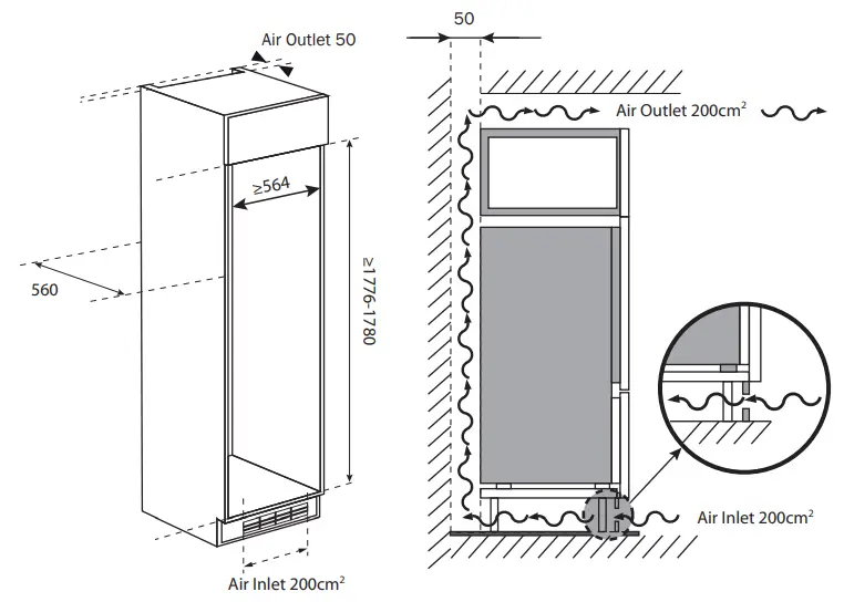 GERMAN REF-365 2 Doors Built In Refrigerator - fig 14