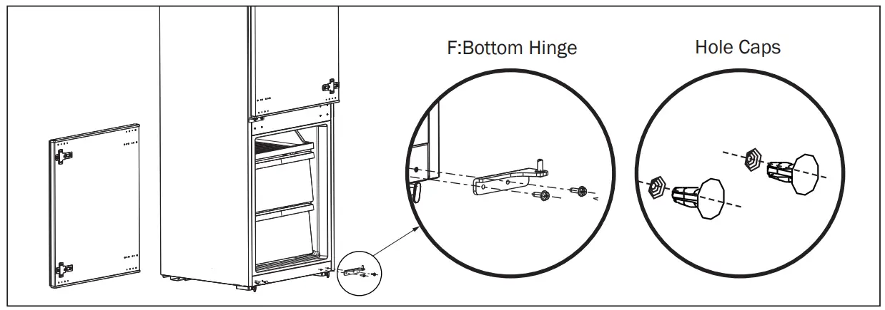 GERMAN REF-365 2 Doors Built In Refrigerator - fig 29