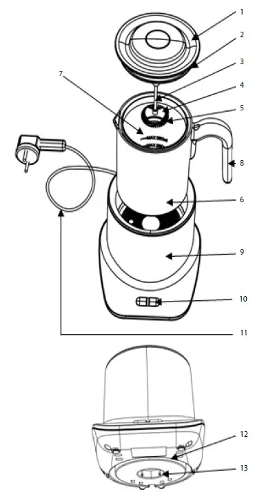 Lauben 550BC Milk Frother (1)