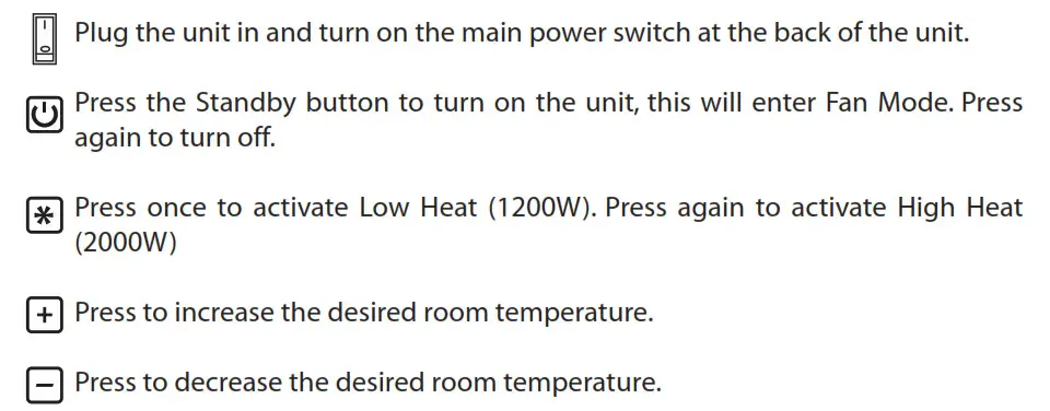 PureMate Ceramic Tower Heater PM 1550 - OPERATING INSTRUCTIONS 1